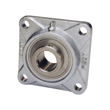 Iptci 4-Bolt Flange Ball Bearing Unit, 45 mm Bore, Nickel Plated Hsg, Stainless Insert, Set Screw Locking SUCNPF209-45MM